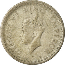 Coin, INDIA-BRITISH, George VI, 1/2 Rupee, 1944, VF(30-35), Silver, KM:552