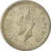 Coin, INDIA-BRITISH, George VI, 1/2 Rupee, 1944, VF(30-35), Silver, KM:552