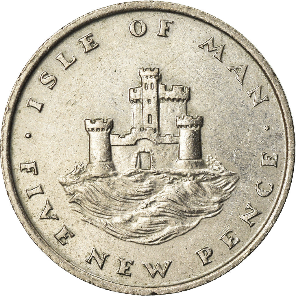Coin, Isle of Man, Elizabeth II, 5 New Pence, 1975, Pobjoy Mint, EF(40-45)