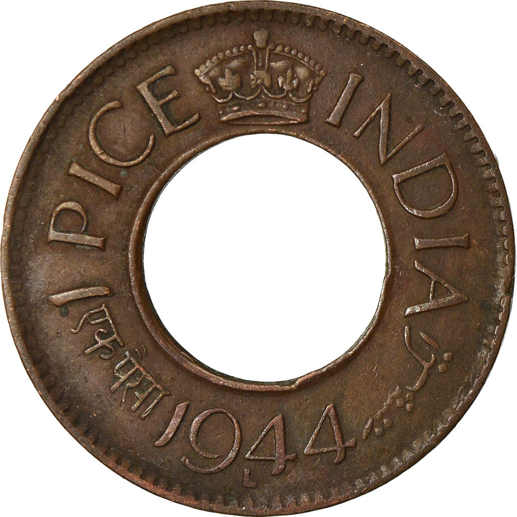 Coin, INDIA-BRITISH, George VI, Pice, 1944, EF(40-45), Bronze, KM:533