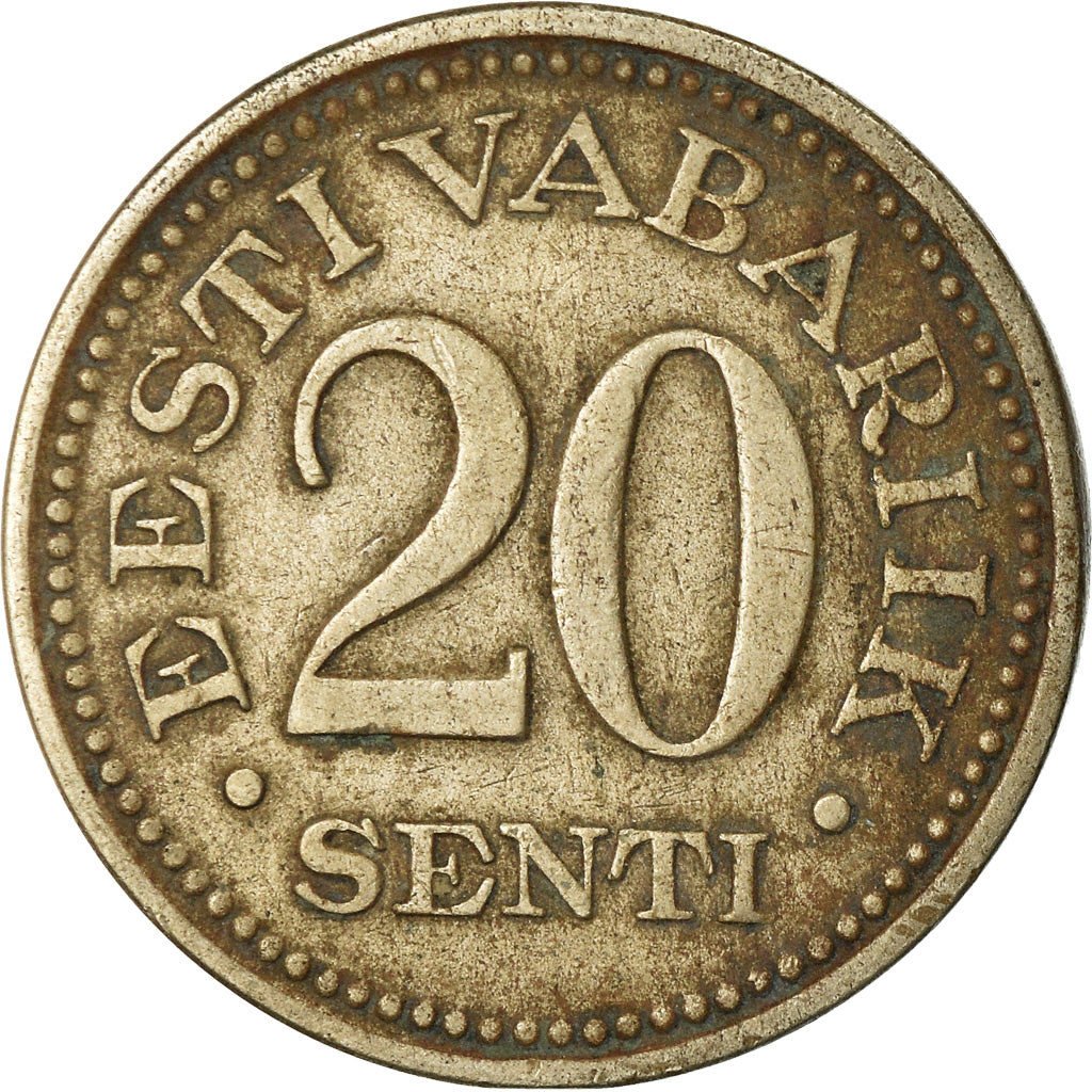 Moneta, Estonia, 20 Senti, 1935, MB+, Nichel-bronzo, KM:17