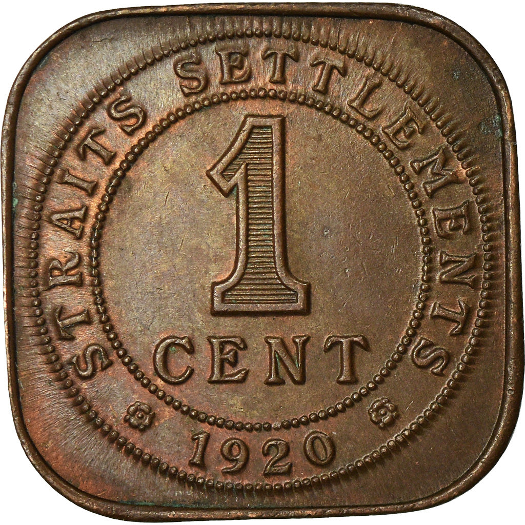 Moneta, Insediamenti dello Stretto, George V, Cent, 1920, BB, Bronzo, KM:32