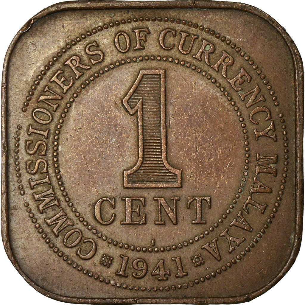 Moneta, MALEZJA, Cent, 1941, EF(40-45), Bronze, KM:2