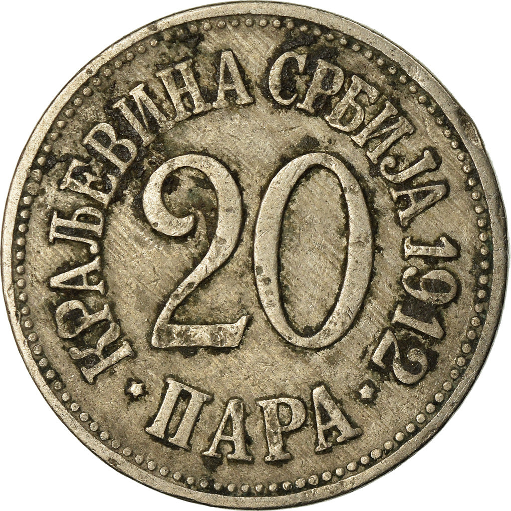 Monnaie, Serbie, Milan I, 20 Para, 1912, TB+, Copper-nickel, KM:20