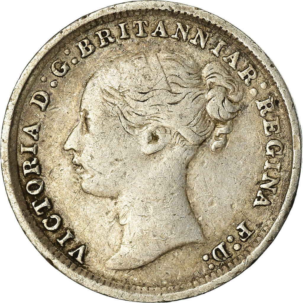 Coin, Great Britain, Victoria, 3 Pence, 1879, VF(30-35), Silver, KM:730