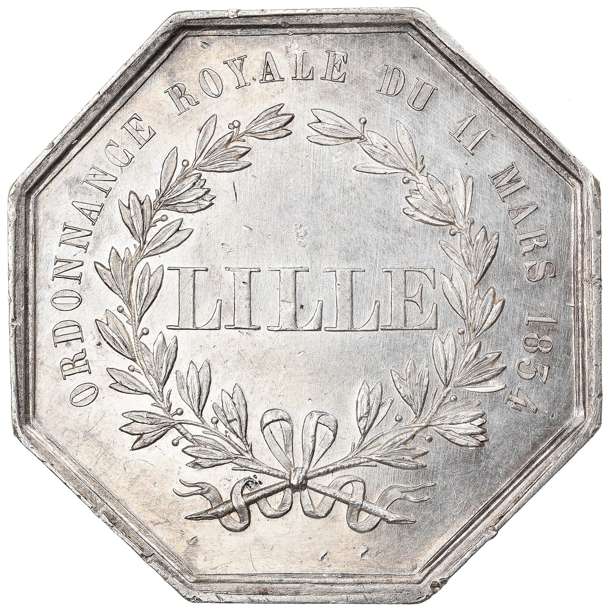 França, Token, Caisse d'épargne et de prévoyance de Lille, 1834, Borrel.A