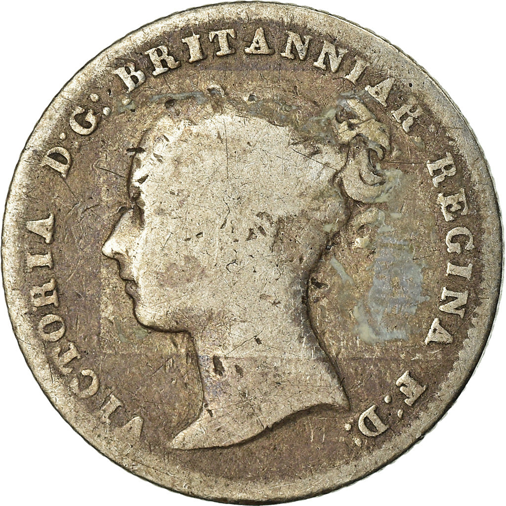 Coin, Great Britain, Victoria, 4 Pence, Groat, 1839, VF(30-35), Silver, KM:731.1