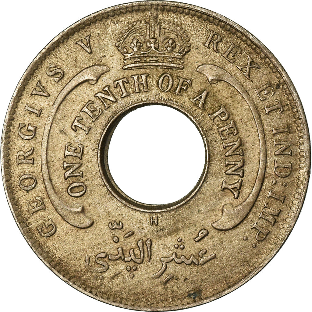 Monnaie, BRITISH WEST AFRICA, George V, 1/10 Penny, 1911, TTB, Copper-nickel