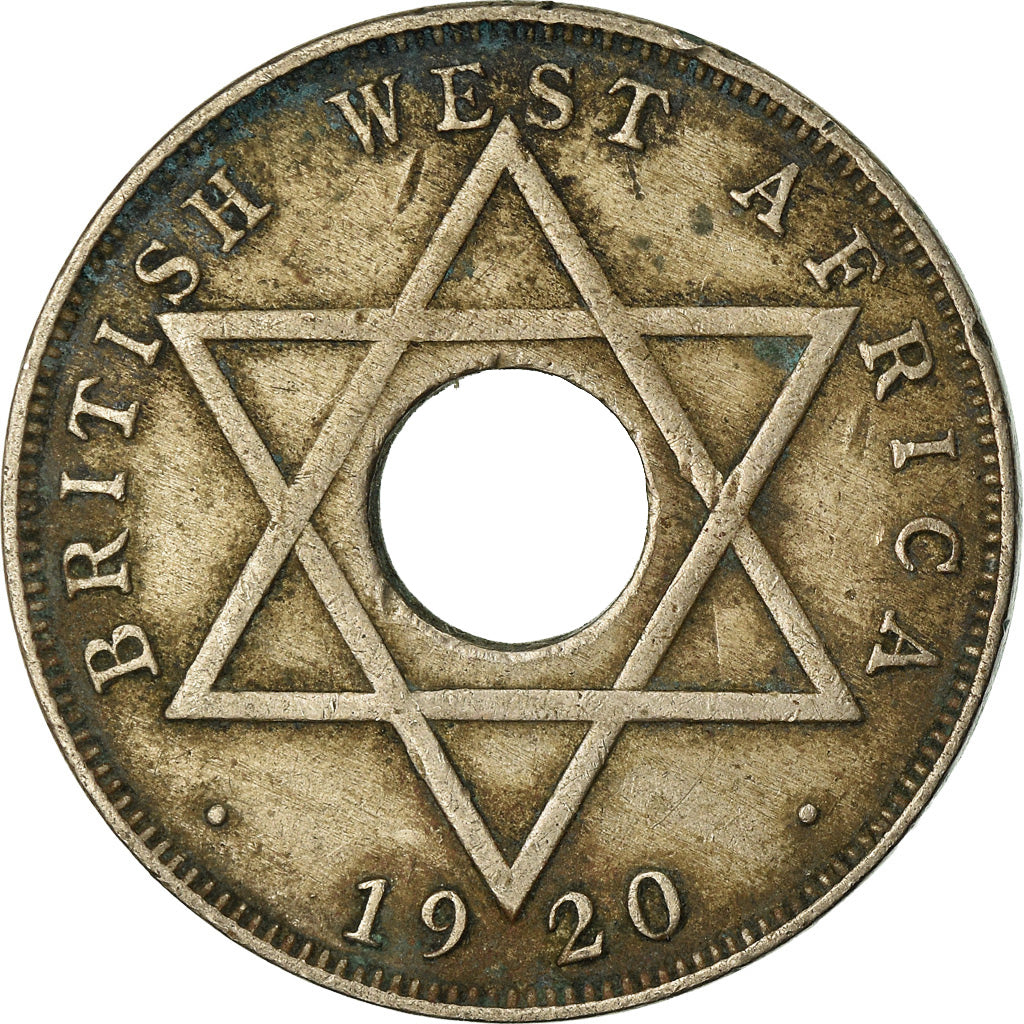 Coin, BRITISH WEST AFRICA, George V, 1/2 Penny, 1920, VF(30-35), Copper-nickel