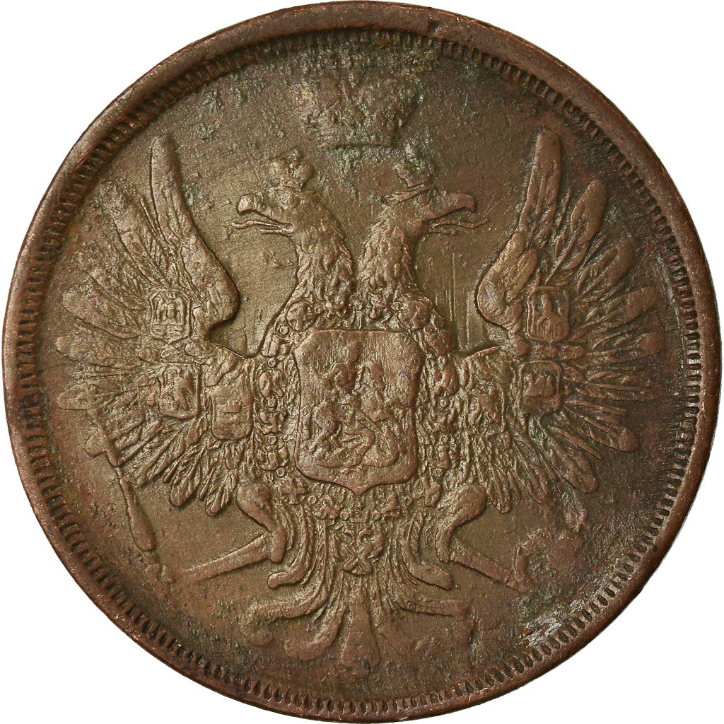 Moneda, Rusia, 3 Kopeks, 1852, Ekaterinbourg, MBC, Cobre, KM:151.1