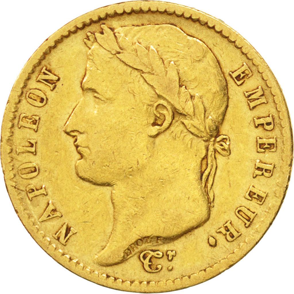 France, Napoléon I, 20 Francs,1812, Paris, AU(50-53),Gold, KM:695.1,Gadoury 1025