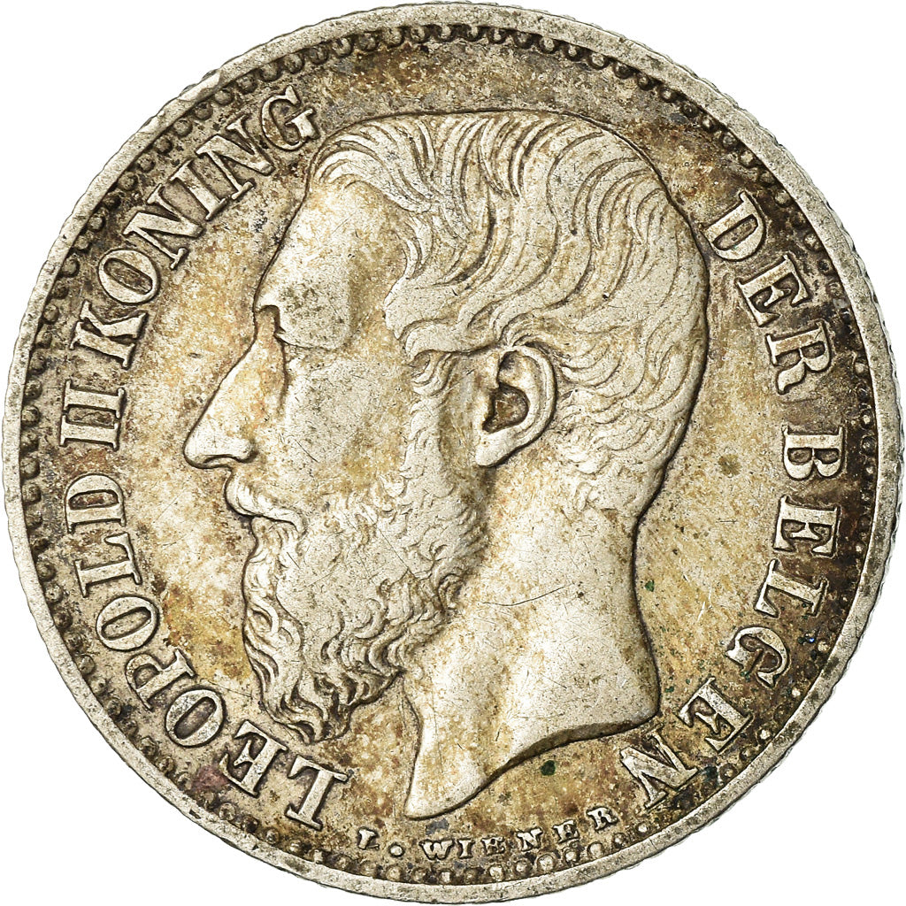 Coin, Belgium, Leopold II, Franc, 1887, VF(30-35), Silver, KM:29.1
