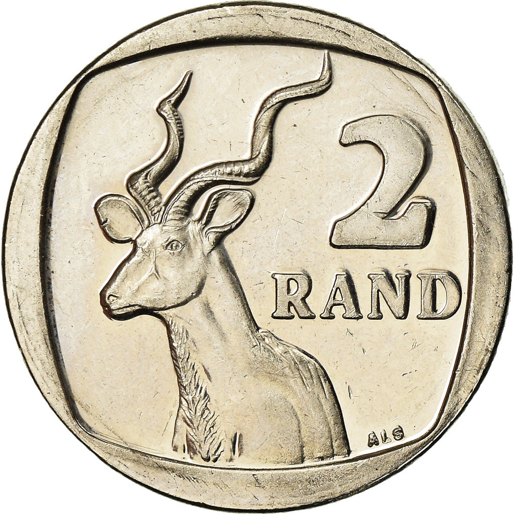Moneta, Sudafrica, 2 Rand, 2010, Pretoria, SPL, Rame placcato nichel, KM:498