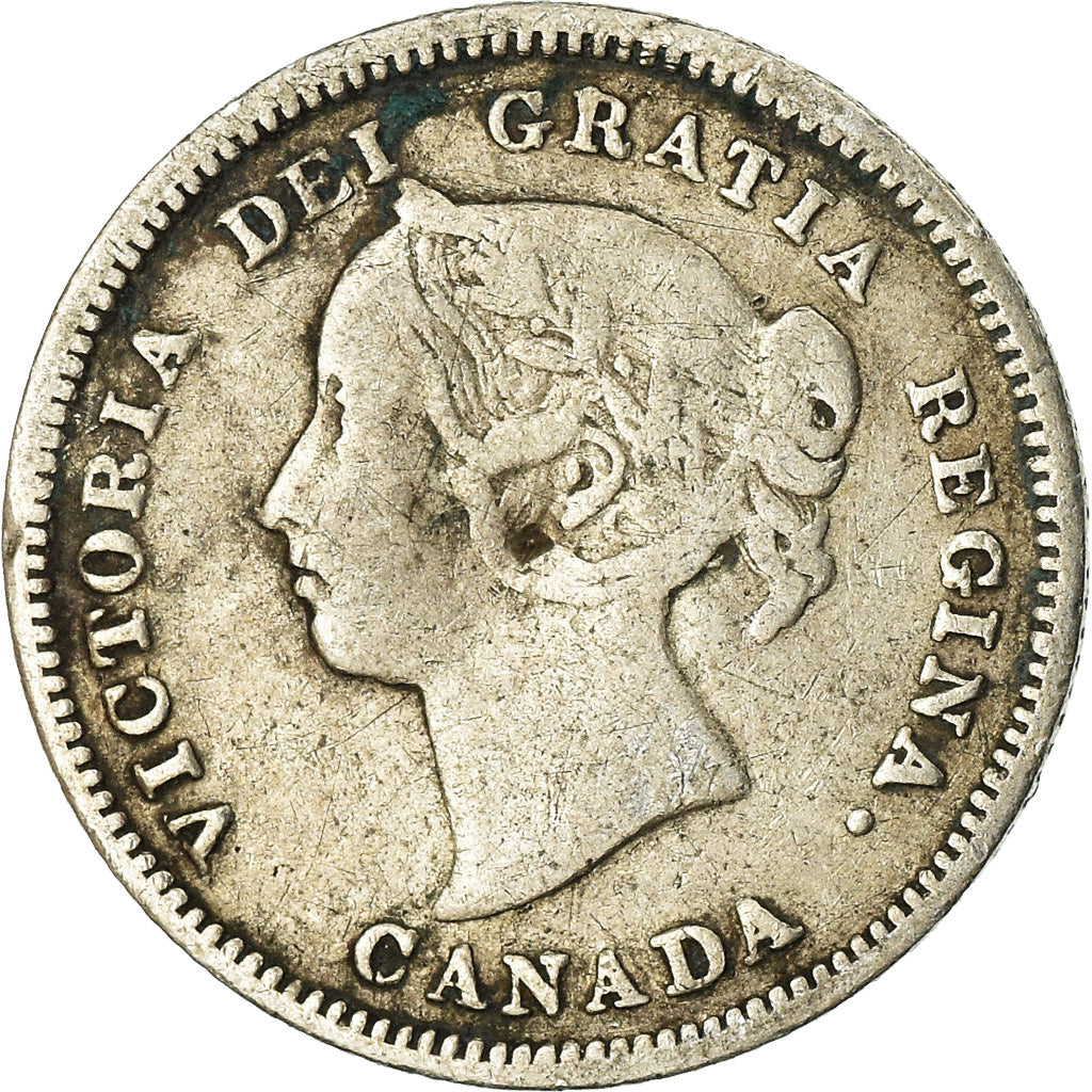 Coin, Canada, Victoria, 5 Cents, 1886, Royal Canadian Mint, VF(20-25), Silver
