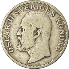 Coin, Sweden, Oscar II, Krona, 1907, VF(20-25), Silver, KM:772