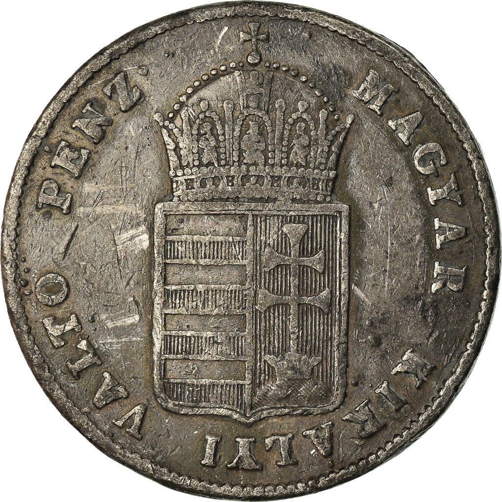 Coin, Hungary, Ferdinand V, Egy (1) Krajczar, 1848, Kremnitz, VF(30-35), Copper