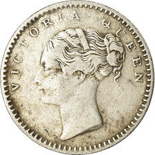 Coin, INDIA-BRITISH, Victoria, 1/4 Rupee, 1840, Bombay, VF(30-35), Silver