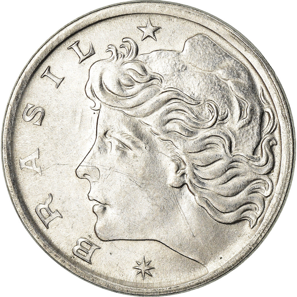 Münze, Brasilien, 5 Centavos, 1976, SS, Stainless Steel, KM:587.1