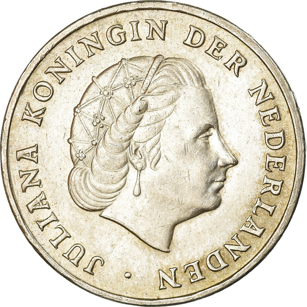 Coin, Netherlands Antilles, Juliana, Gulden, 1952, AU(55-58), Silver, KM:2