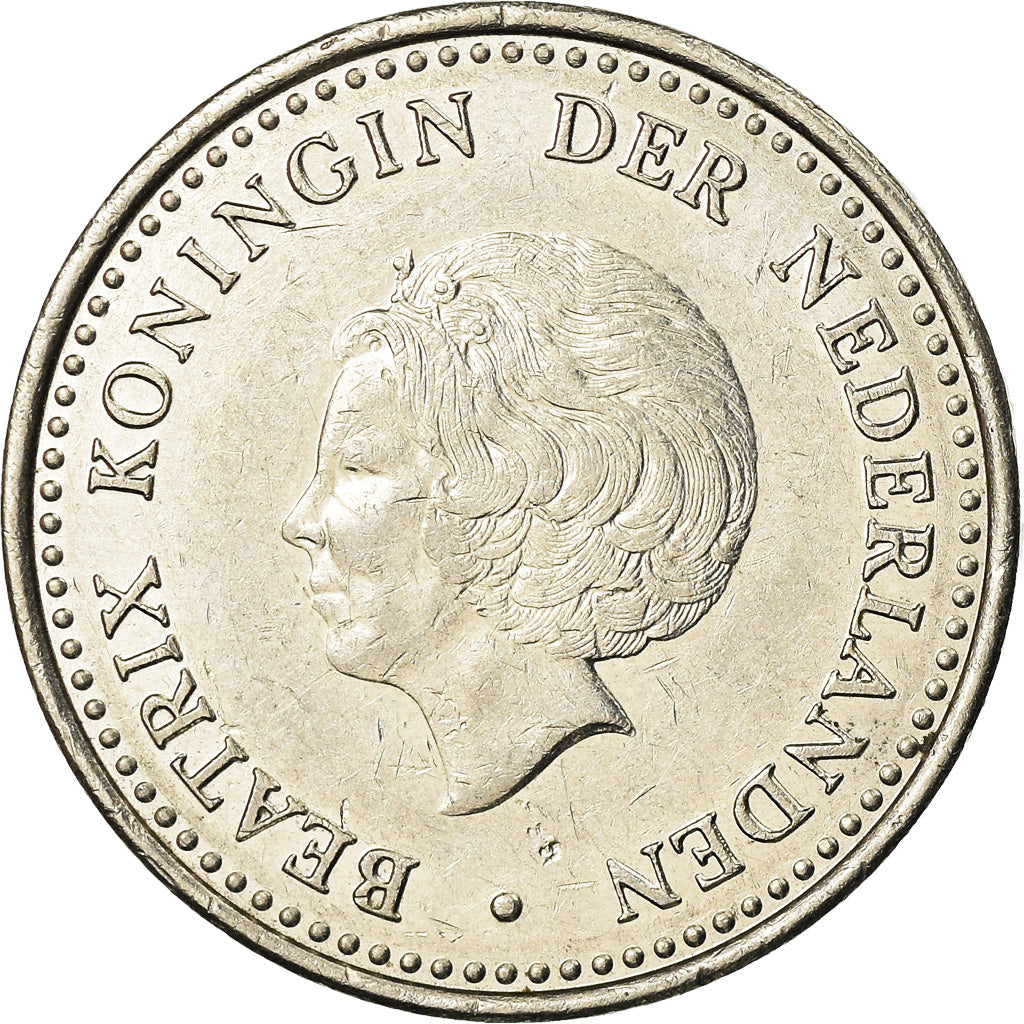Coin, Netherlands Antilles, Beatrix, Gulden, 1983, EF(40-45), Nickel, KM:24