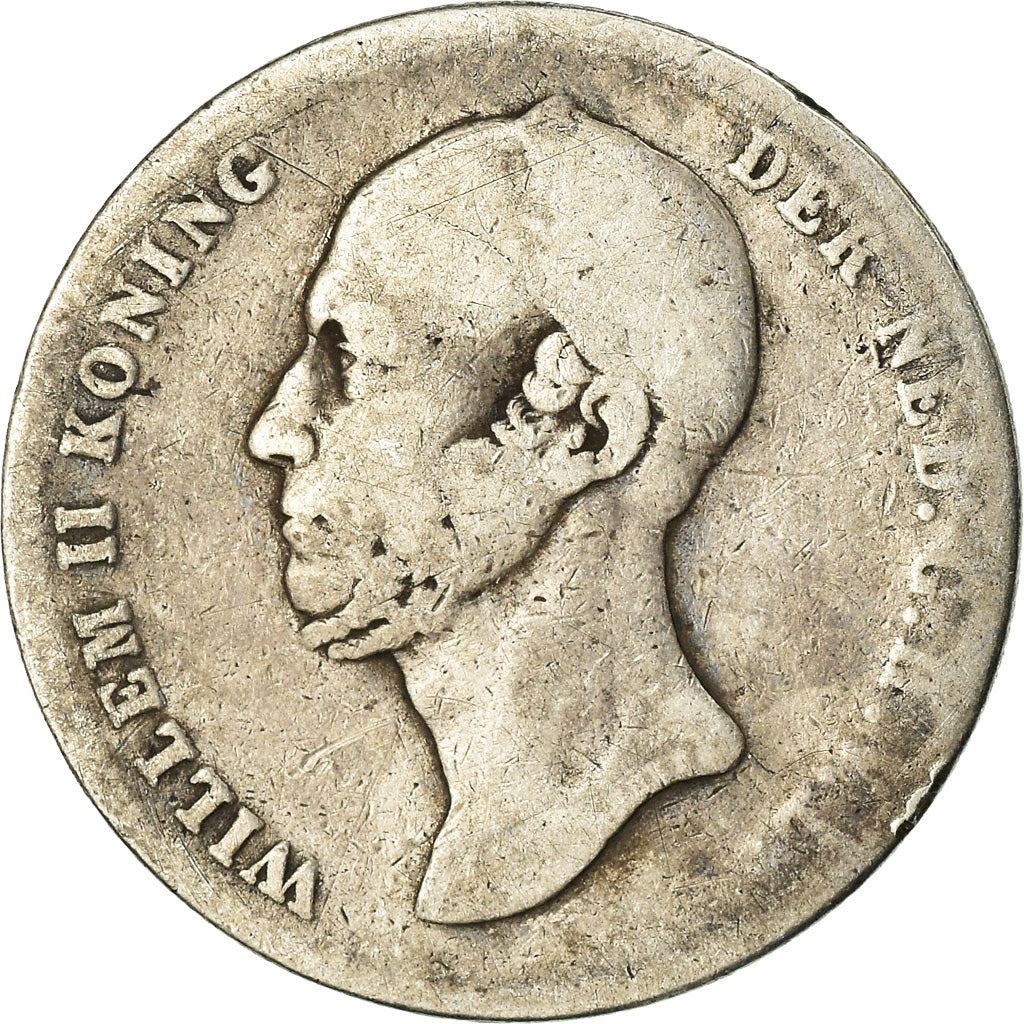 Munten, Nederland, William II, 1/2 Gulden, 1848, Utrecht, ZG+, Zilver, KM:73.1