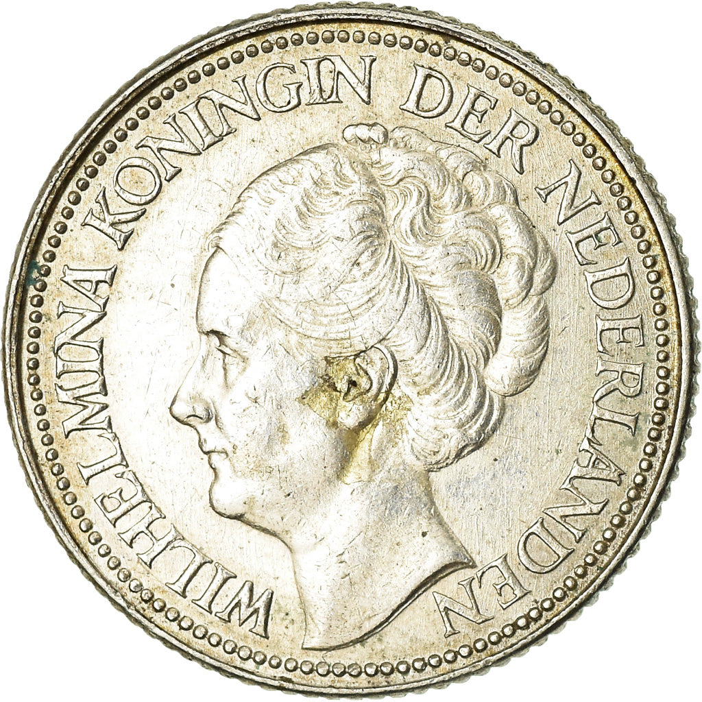 Coin, Netherlands, Wilhelmina I, 25 Cents, 1941, EF(40-45), Silver, KM:164
