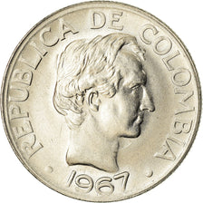 Coin, Colombia, 50 Centavos, 1967, AU(55-58), Nickel Clad Steel, KM:228