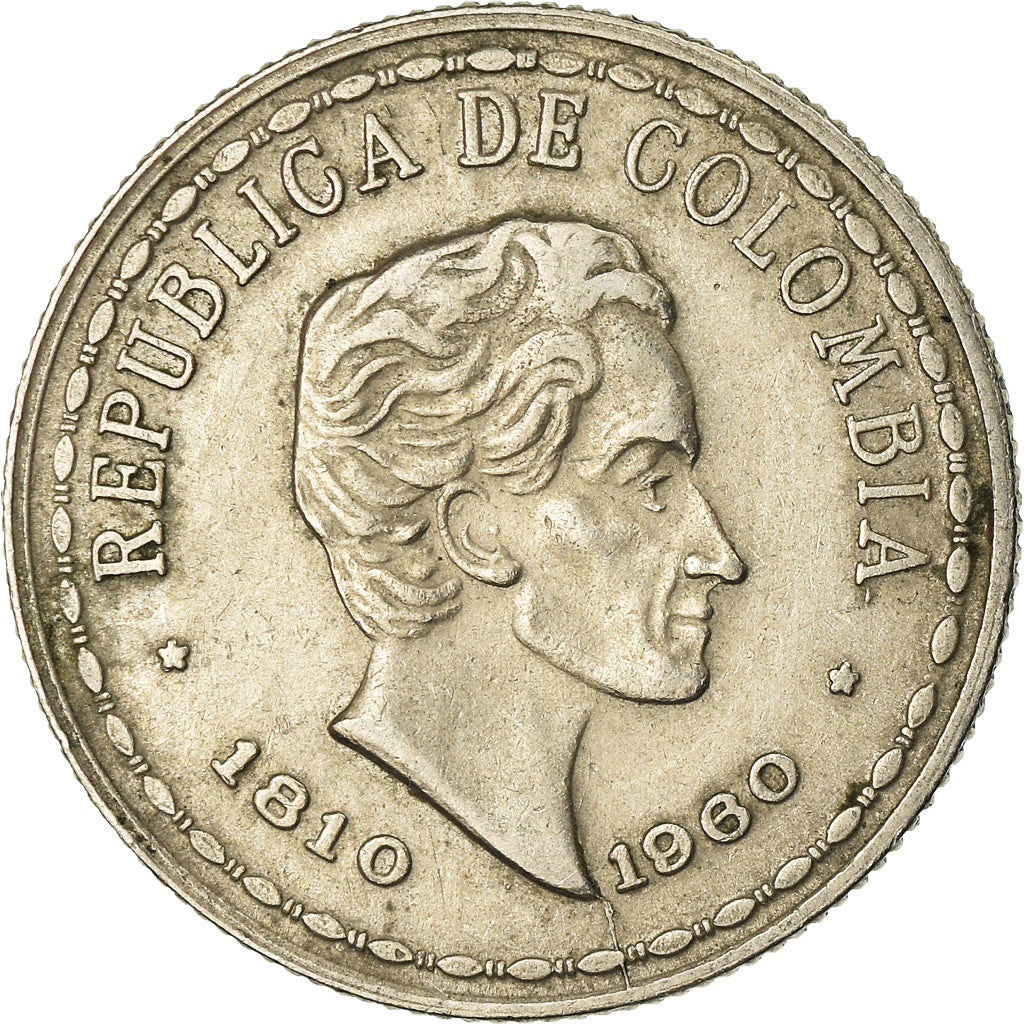 Coin, Colombia, 20 Centavos, 1960, EF(40-45), Copper-nickel, KM:222