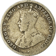 Coin, Ceylon, George V, 10 Cents, 1911, F(12-15), Silver, KM:104