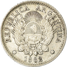 Moneta, Argentina, 10 Centavos, 1882, BB, Argento, KM:26