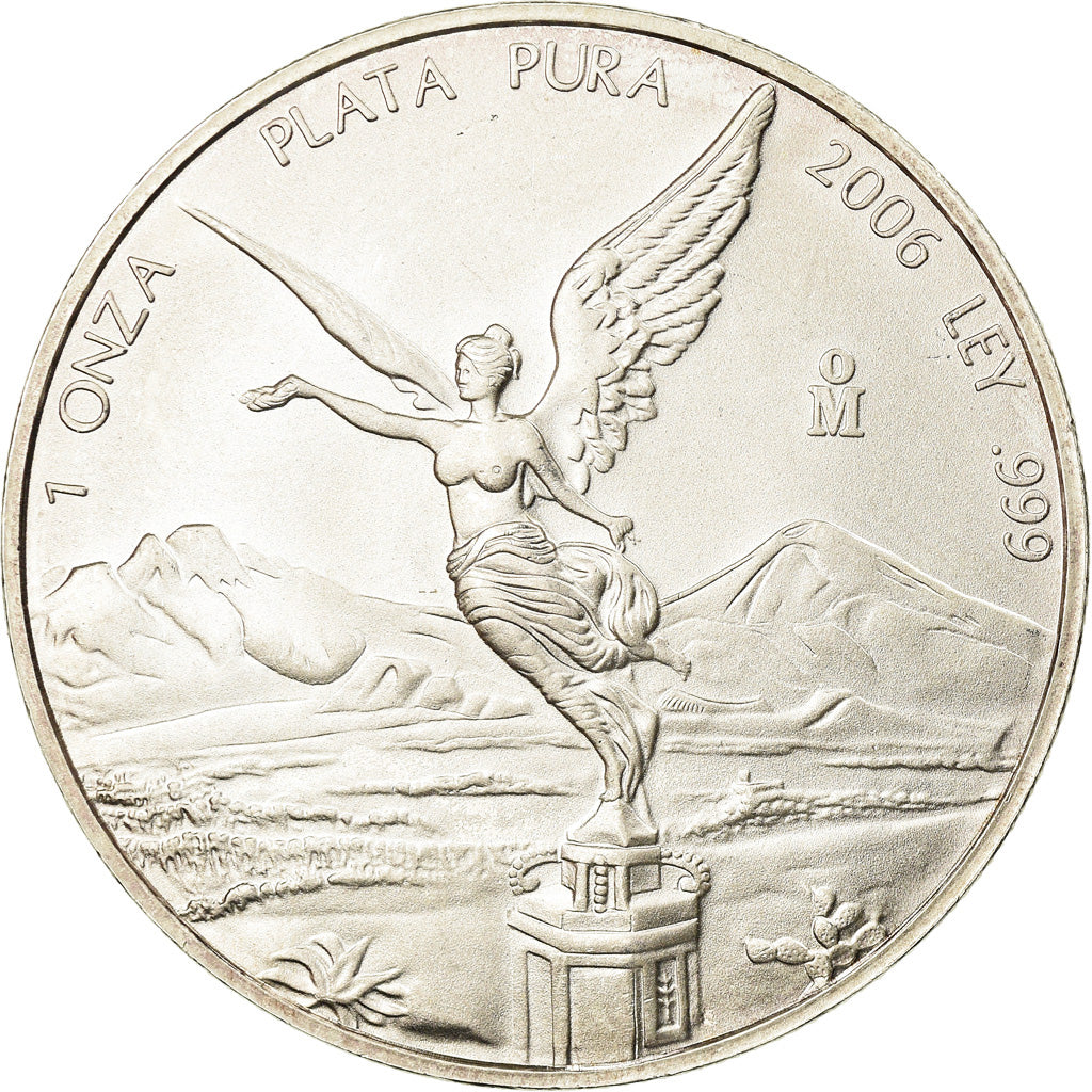 Moneda, México, Onza, Troy Ounce of Silver, 2006, Mexico City, EBC+, Plata