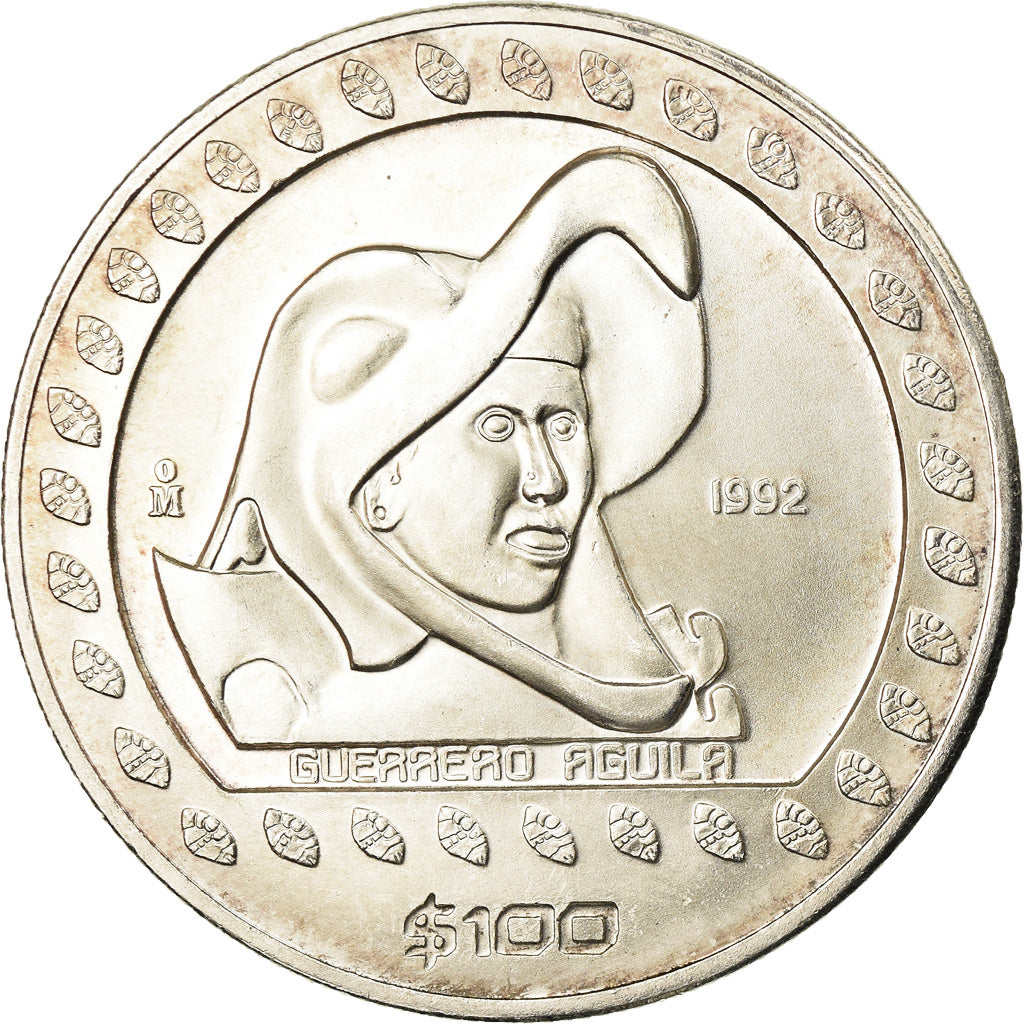 Coin, Mexico, Onza, Troy Ounce of Silver, 1992, Mexico City, MS(60-62), Silver