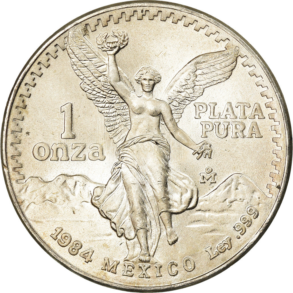 Munten, Mexico, Onza, Troy Ounce of Silver, 1984, Mexico City, PR, Zilver