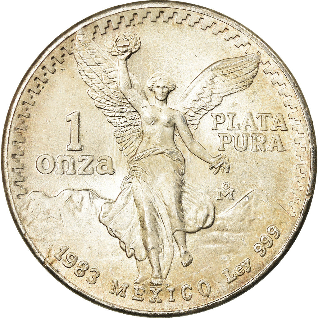 Moneda, México, Onza, Troy Ounce of Silver, 1983, Mexico City, EBC, Plata