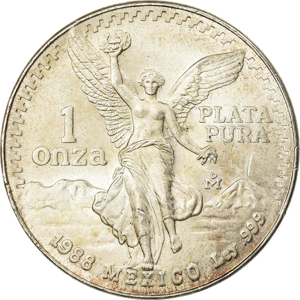 Munten, Mexico, Onza, Troy Ounce of Silver, 1988, Mexico City, PR, Zilver