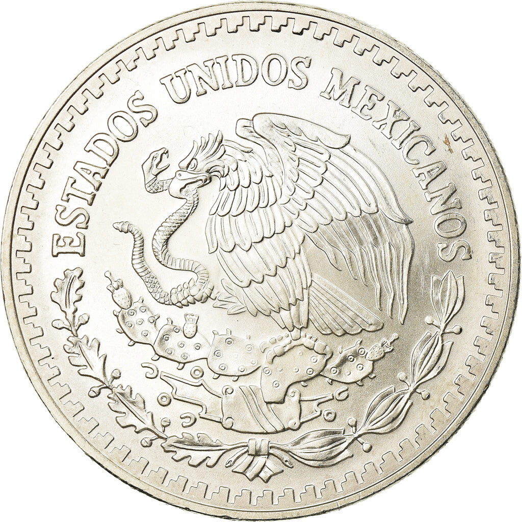 Coin, Mexico, Onza, Troy Ounce of Silver, 1996, Mexico City, MS(60-62), Silver