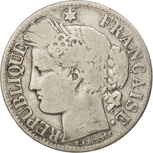 France, Cérès, 2 Francs, 1871, Paris, VF(30-35), Silver, KM:817.1, Gadoury:530