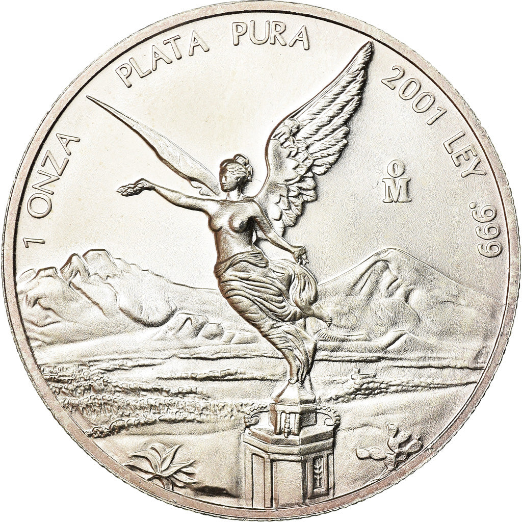 Monnaie, Mexique, Onza, Troy Ounce of Silver, 2001, Mexico City, SPL, Argent