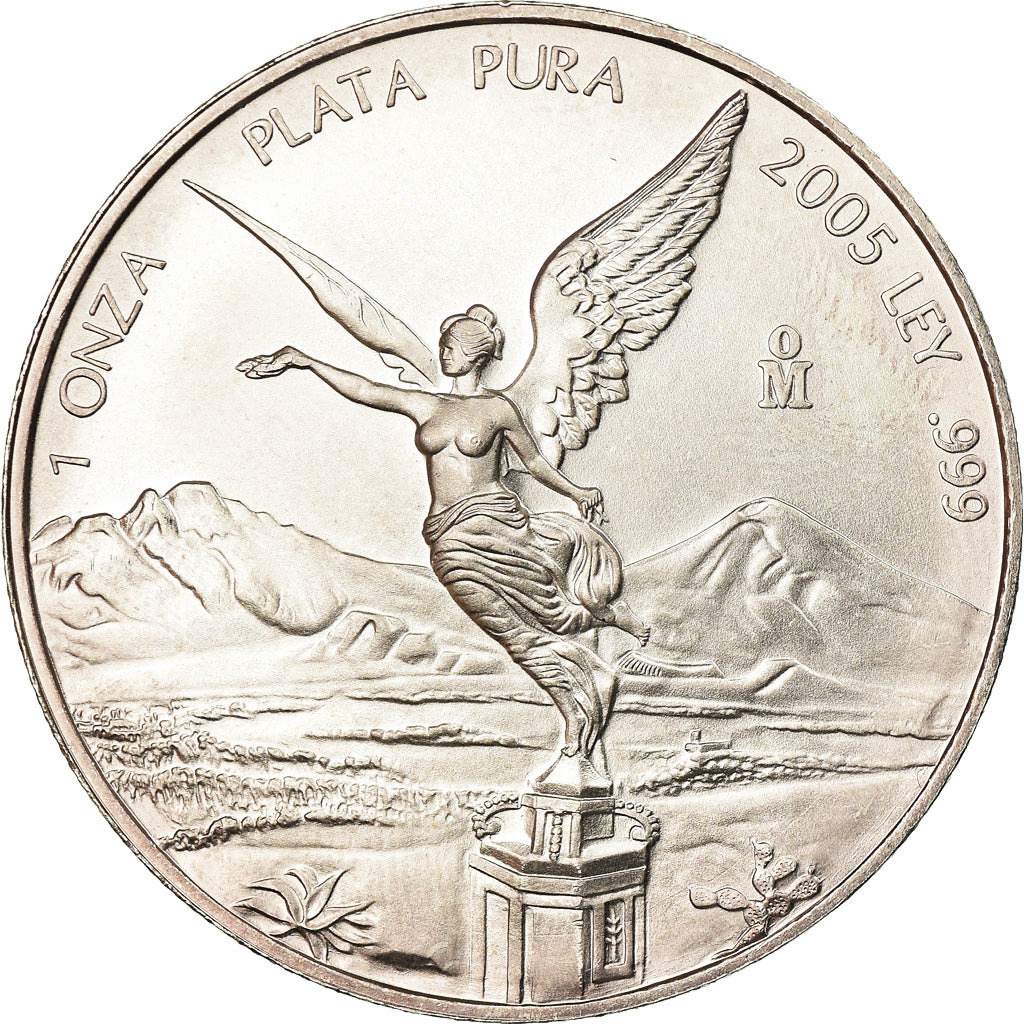 Moneda, México, Onza, Troy Ounce of Silver, 2005, Mexico City, SC, Plata