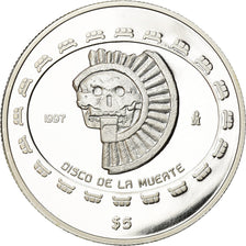Moneta, Mexico, Disco de la muerte, Onza, Troy Ounce of Silver, 1997, Mexico