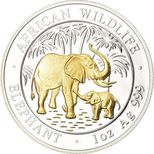 Coin, Somalia, Elephant, 100 Shillings, 2007, Proof, MS(65-70), Silver, KM:182