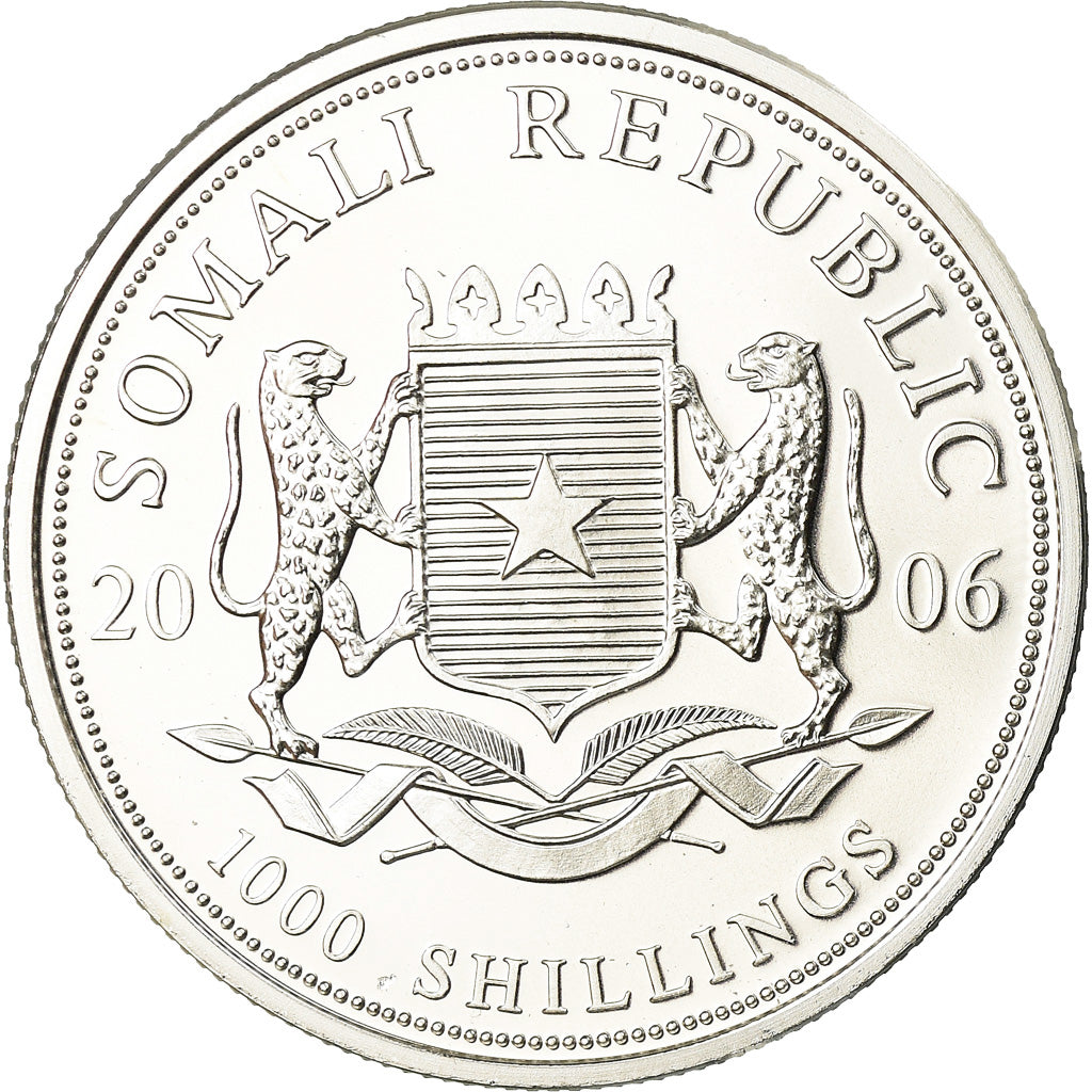 Coin, Somalia, 1000 Shillings, 2006, MS(65-70), Silver, KM:195