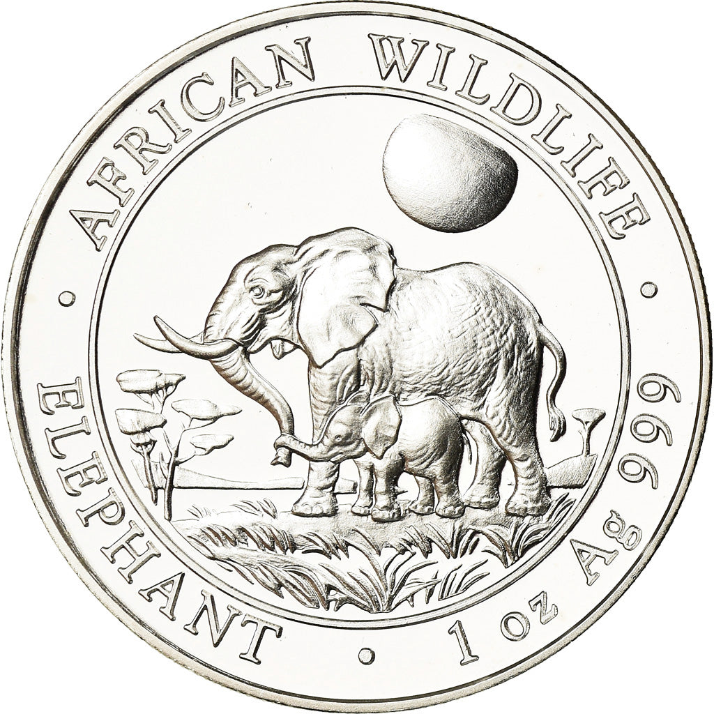 Coin, Somalia, Elephant, 100 Shillings, 2011, Proof, MS(65-70), Silver, KM:230
