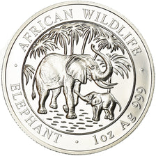 Coin, Somalia, Elephant, 100 Shillings, 2007, Proof, MS(65-70), Silver, KM:182