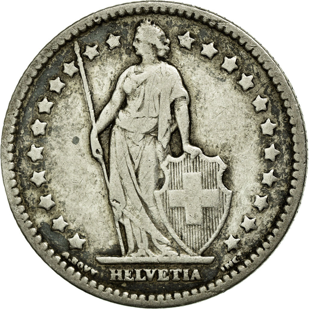Coin, Switzerland, Franc, 1914, Bern, VF(20-25), Silver, KM:24