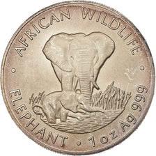 Coin, Zambia, Elephant, 5000 Kwacha, 1999, British Royal Mint, EF(40-45)