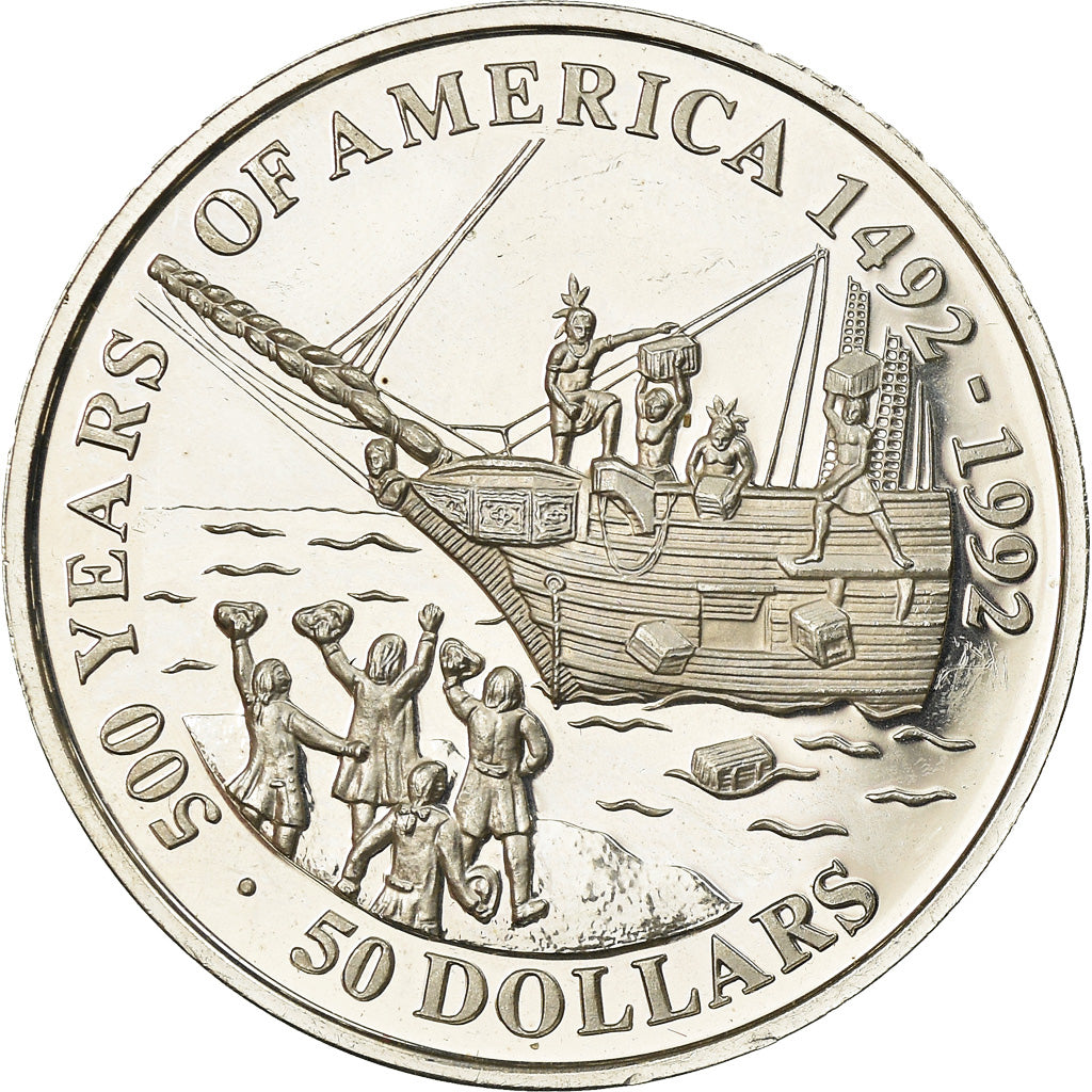 Coin, Cook Islands, 50 Dollars, 1991, Franklin Mint, Proof, AU(55-58), Silver