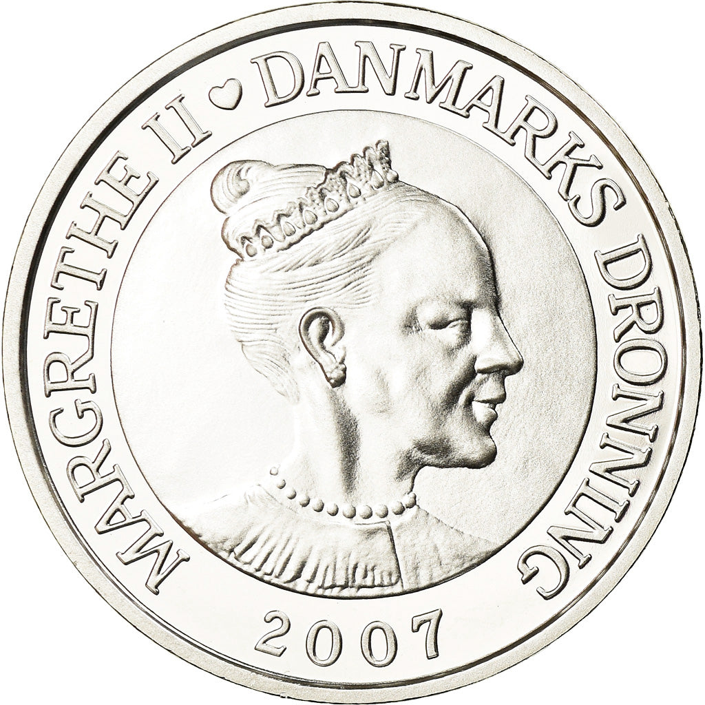 Coin, Denmark, Margrethe II, 10 Kroner, 2007, Copenhagen, Proof, MS(65-70)