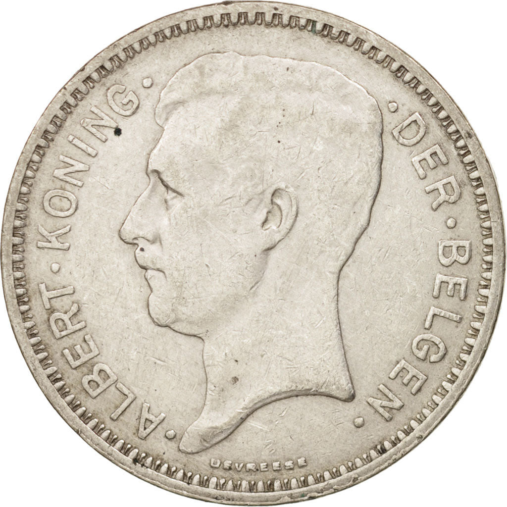 Coin, Belgium, 20 Francs, 20 Frank, 1934, EF(40-45), Silver, KM:104.1