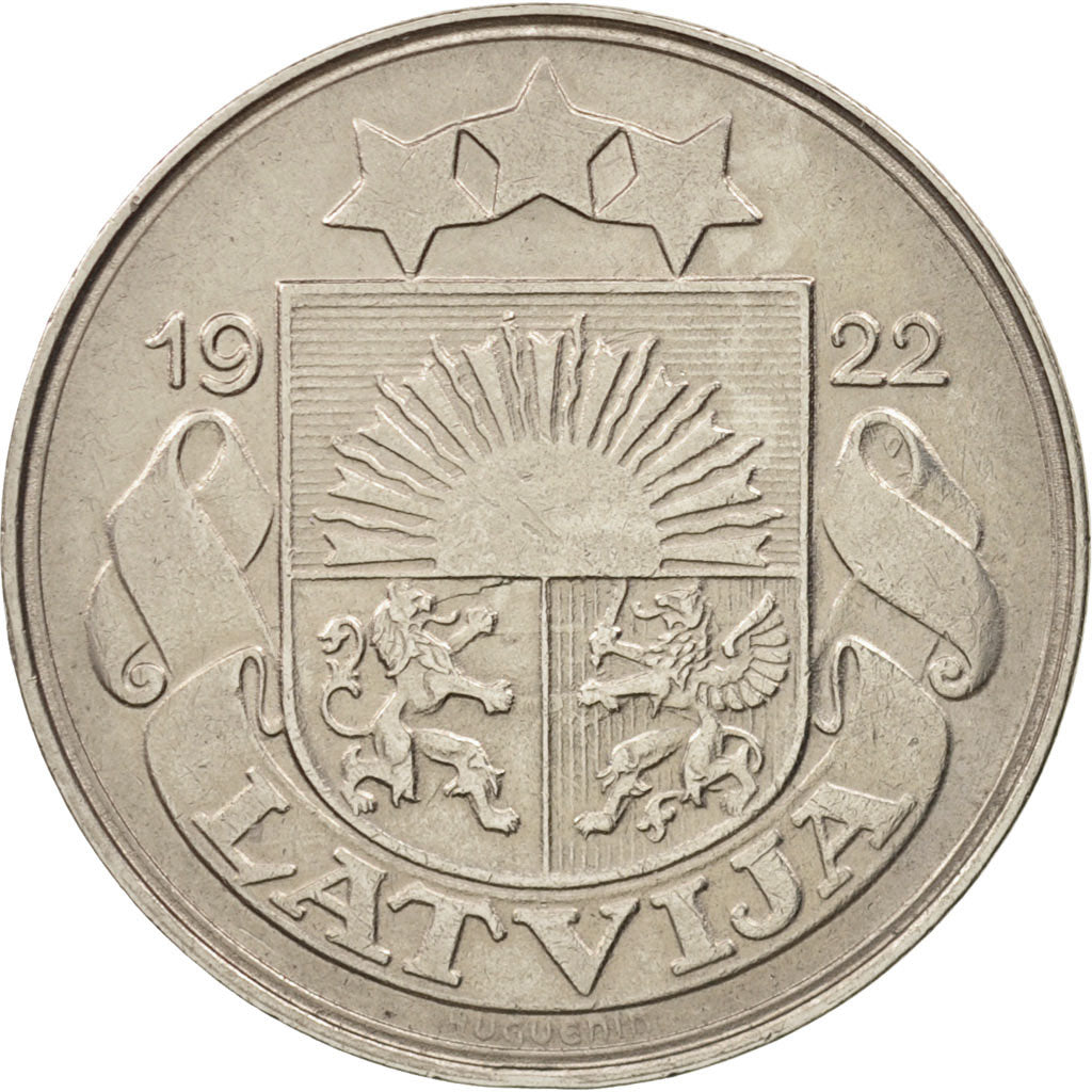 Latvia, 50 Santimu, 1922, AU(50-53), Nickel, KM:6